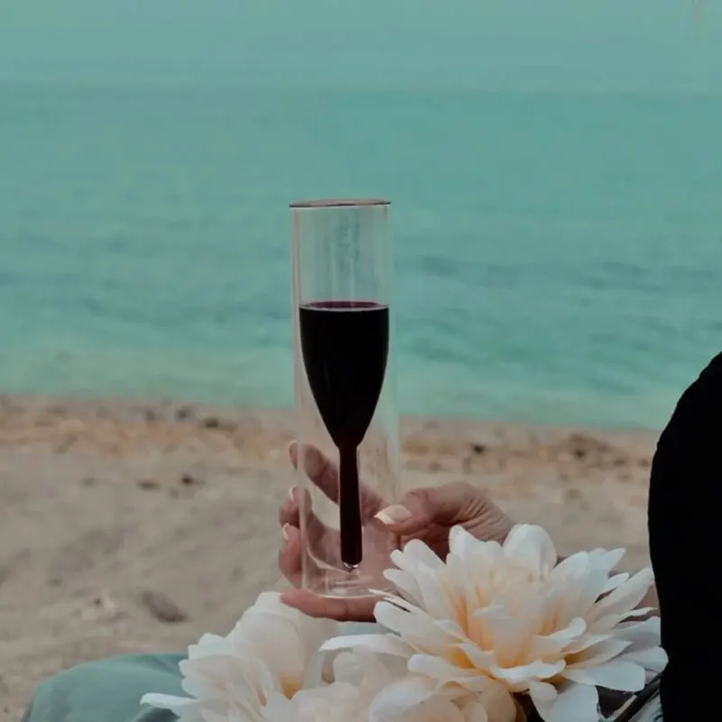 2/3/5pcs Luxury Flutes Double-layer Champagne Glass Innovative Transparent Clear Wine XHC88 | Дом и сад