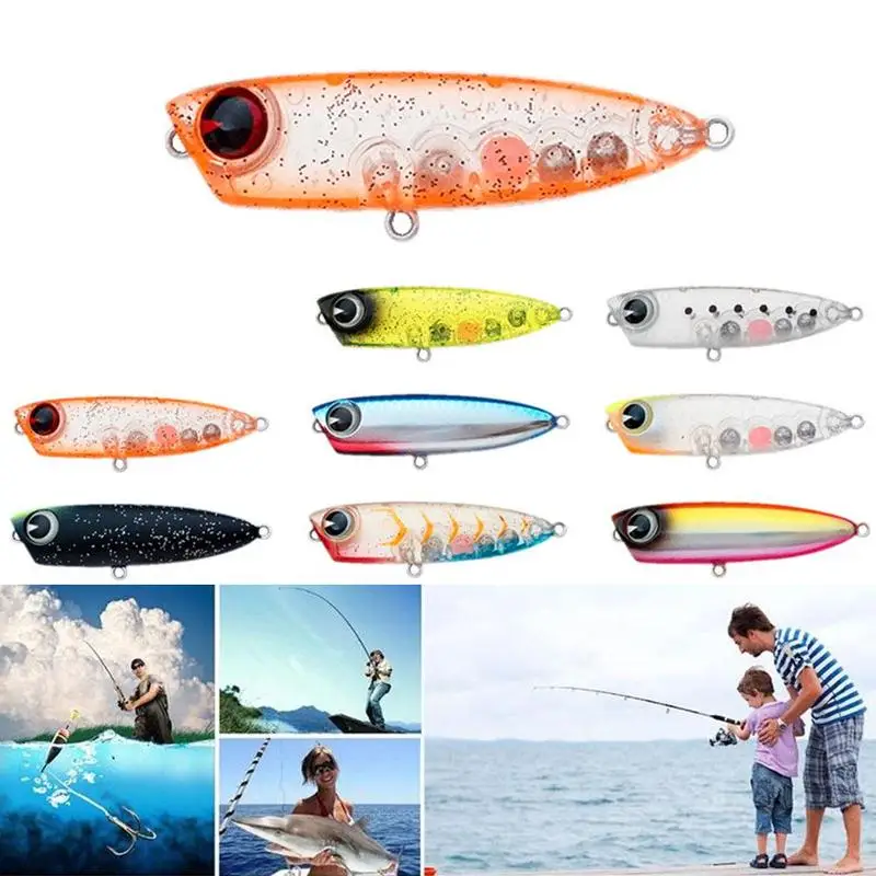 

1Pcs 45Mm 3G Fishing Tackle Wobblers Fishing Lures Pencil Top Floating Baits Dog Popper Lure Tools Fish Water Outdo E1A6