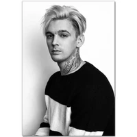 new arrival custom aaron carter canvas painting poster home decor cloth fabric wall art poster for living room 20x30cm27x40cm