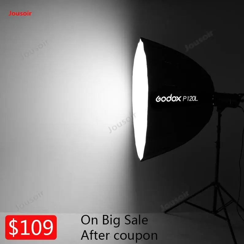Godox P120L 120 см Глубокий параболический Bowens Mount портативный софтбокс для студийная вспышка Speedlite Отражатель софтбокс для фотостудии CD50 T03Y