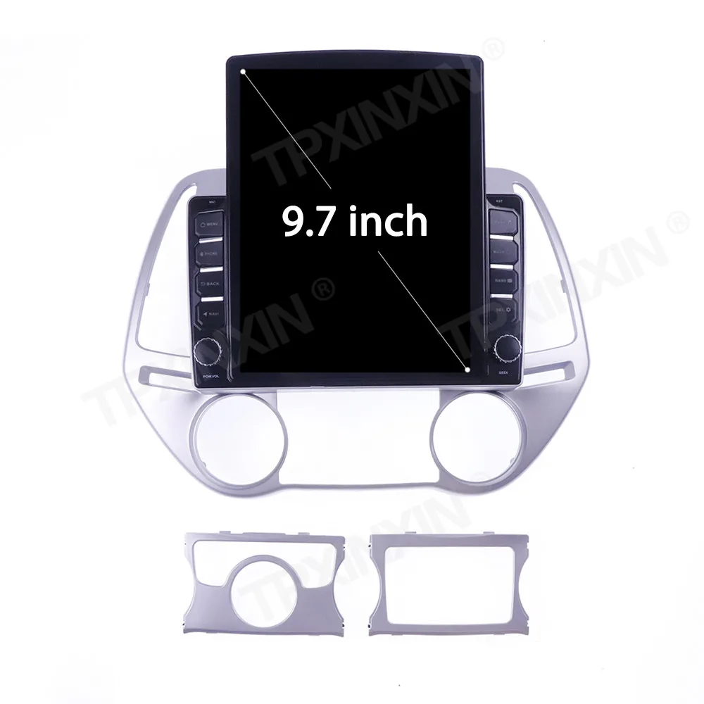 구매 차량용 멀티미디어 플레이어 헤드유닛 오디오 라디오 내비게이션 무선 카플레이, 현대 I20 2008-2014 테슬라 스크린 6 + 128G