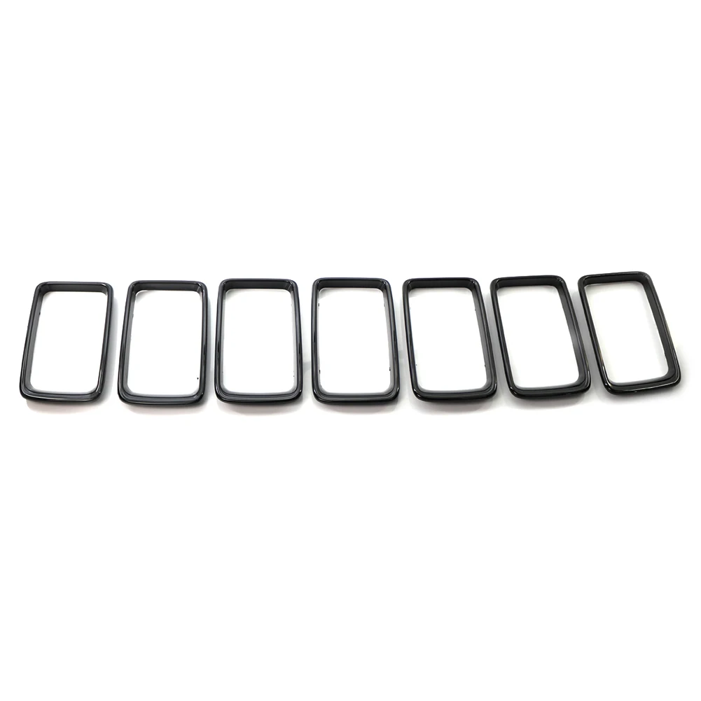 Хромированный/черный Передний решетчатый гриль автомобиля 7 шт./компл. для Jeep Grand