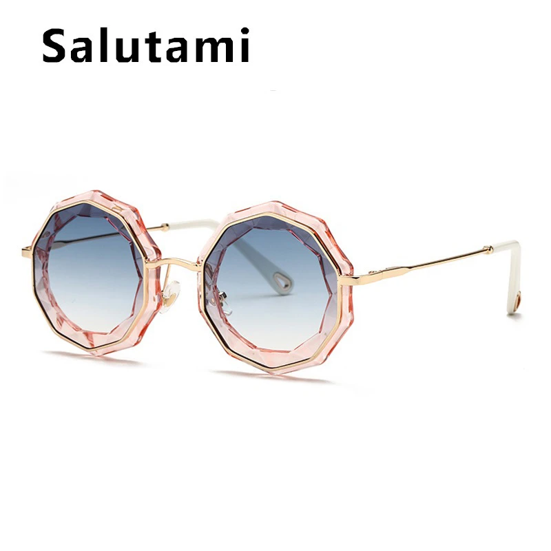 Очки солнцезащитные женские многоугольные круглые брендовые Элегантные