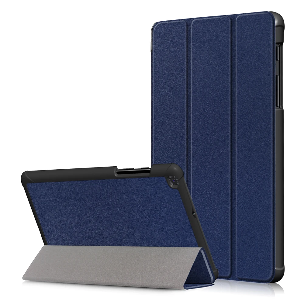 Ультратонкий чехол для samsung Galaxy Tab A 8,0 SM-T290/T295/T297 Trifold Stand Cover для samsung Окно планшета A 8,0 - Цвет: Синий