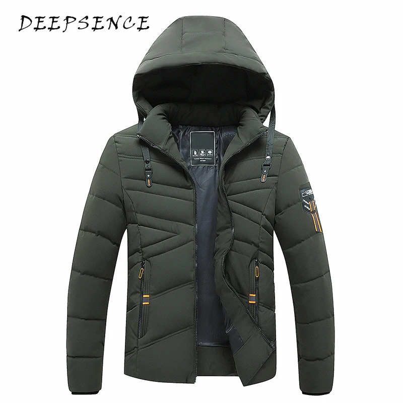 

Мужская брендовая зимняя 2021 новая теплая Толстая хлопковая парка пальто Мужская Осенняя ветрозащитная Съемная шапка модная паркерская кур...