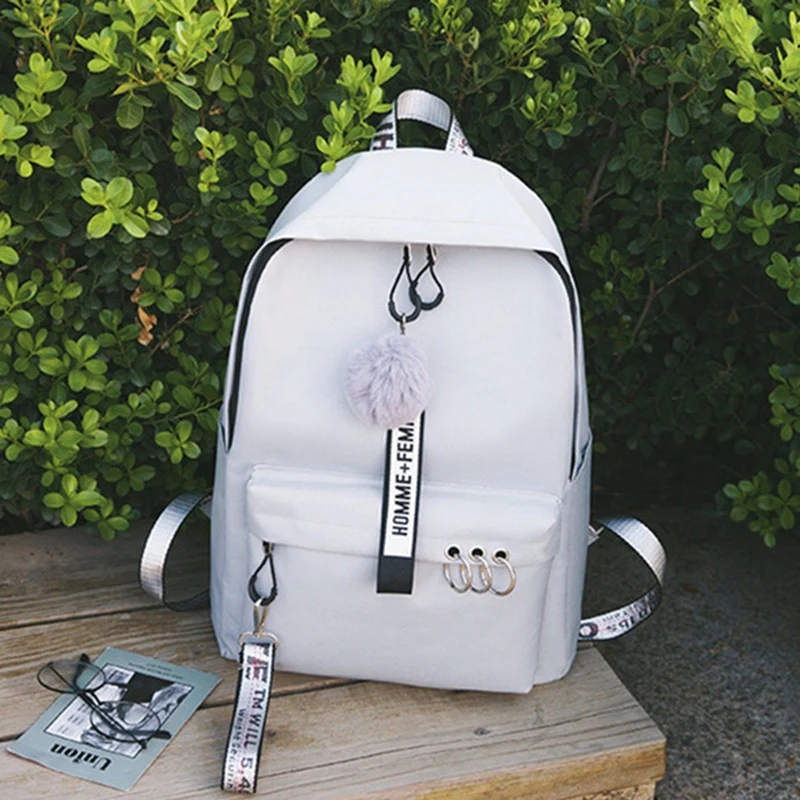 

About Solid Color High School Students Backpacks Female Harajuku Jane Waterproof Vintage Sense Girl Schoolbag Mori Department