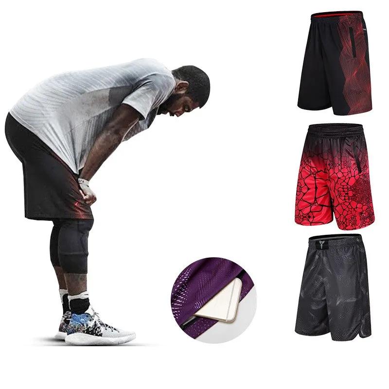 Мужские спортивные шорты для занятия баскетболом дышащие бега с карманом летние