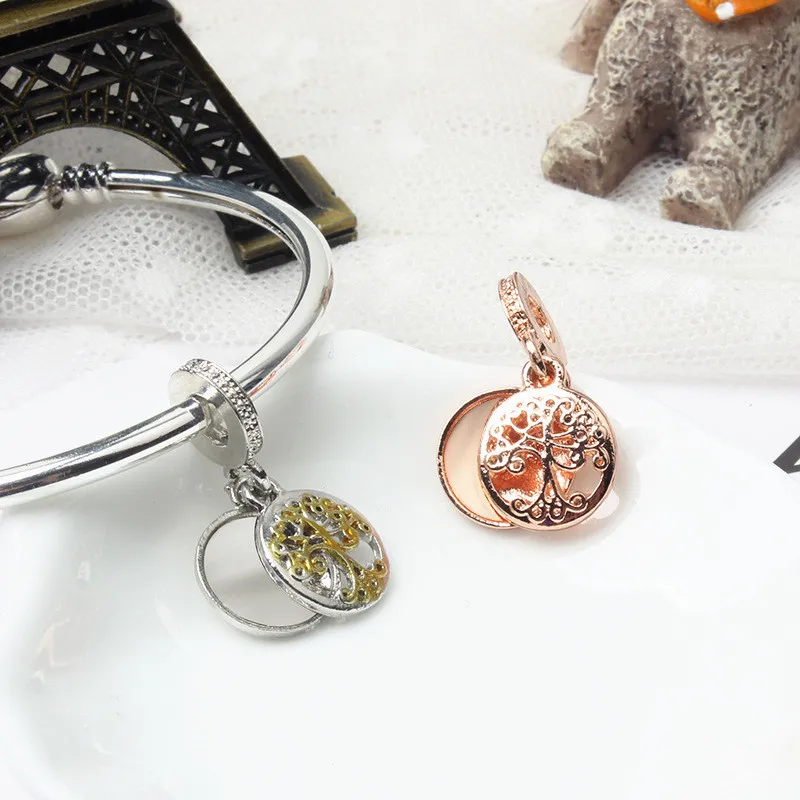 

1Pcs New Cute Monkey Life Tree Flowers Star Beads Pendant Fit Original Pandora Charm Bracelet Women Jewelry Gifts