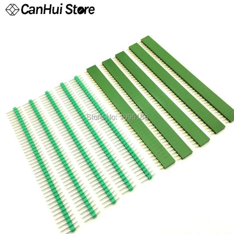 

2.54mm Single Row Female PCB Board Pin Header Connector Strip Pinheader 1*40 pin colourful socket 1x40Pin Yellow Blue Red Green