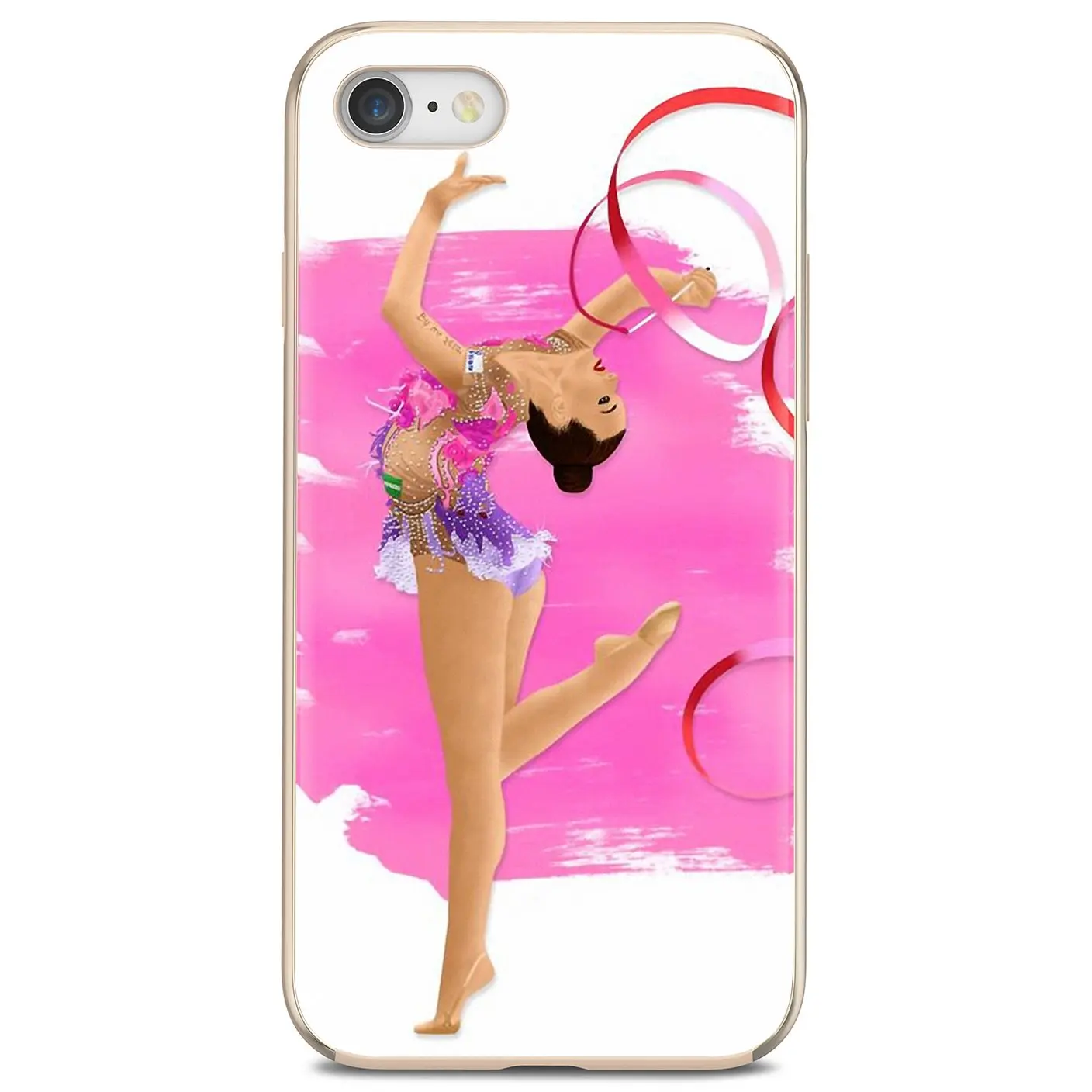 Гимнастический масляный рисунок тонкий силиконовый мягкий ТПУ чехол для