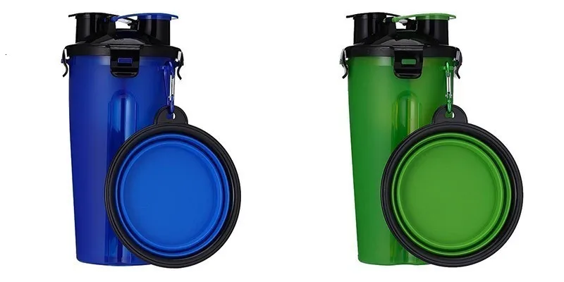 Benepaw портативная многофункциональная бутылка для воды для собак 2 в 1 со складной чашей 7 цветов для питья домашних животных