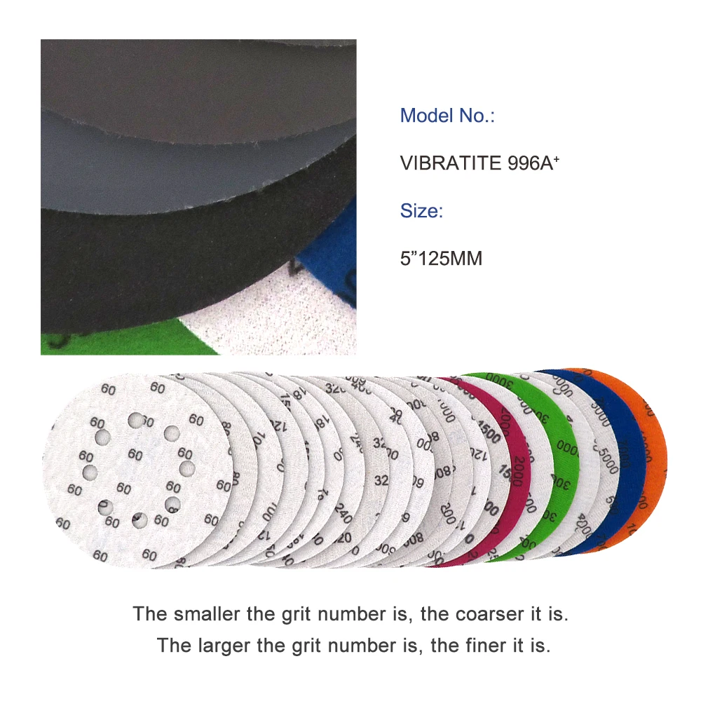 20pcs 5Inch 8Holes Sandpaper High Performance Heavy Duty Silicon Carbide Wet&ampDry Hook and Loop Sanding Discs | Инструменты