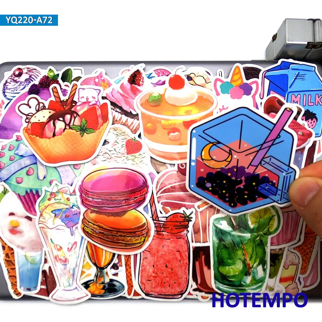 

70 шт. милые летние напитки десерты кексы Kawaii телефон Стикеры для автомобиля ноутбука fo багажа Скейтборд велосипед стеклянные окна Настенна...
