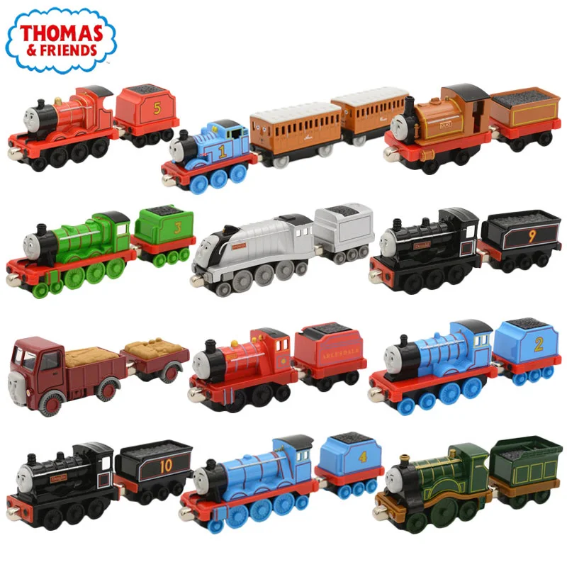 2 шт./компл. оригинальные игрушки Thomas And Friends магнитные металлические Литые поезда