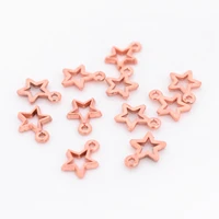 14x11mm 50pcslot rose gold color plated hollow star charms pendant diy handmade jewelry accessories