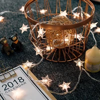 christmas lights five pointed star led string lights holiday room decoration garland wedding fairy lights decor battery power
