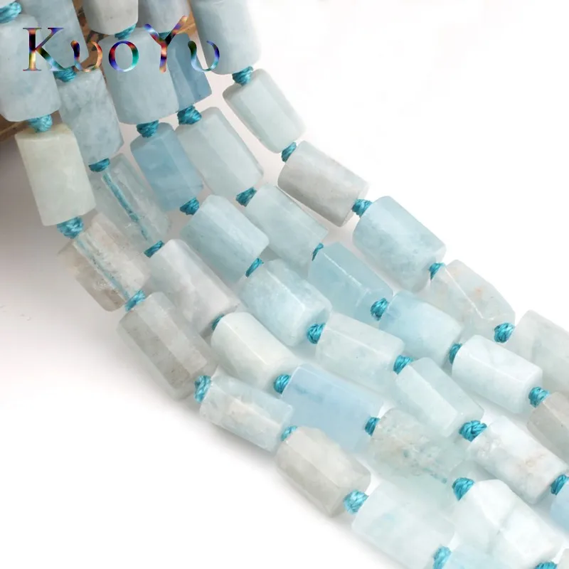 6x10 мм черные пулевые Форма граненый голубой аквамарины каменные бусины для