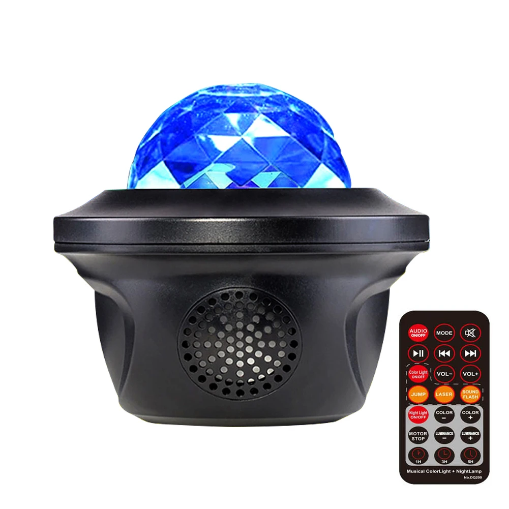 

Remote Bluetooth Control Colorful LED Starry Watermark Projector USB Music Laser Night Light Romantic Projection Lamp Room Decor