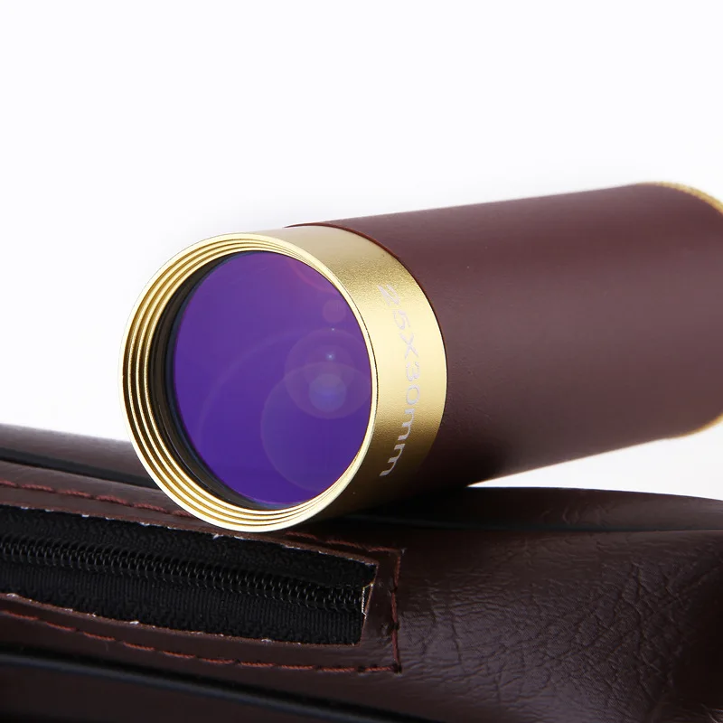 Монокулярный телескоп кожаный пират 25x30 бинокль три секции тянущийся охотничий