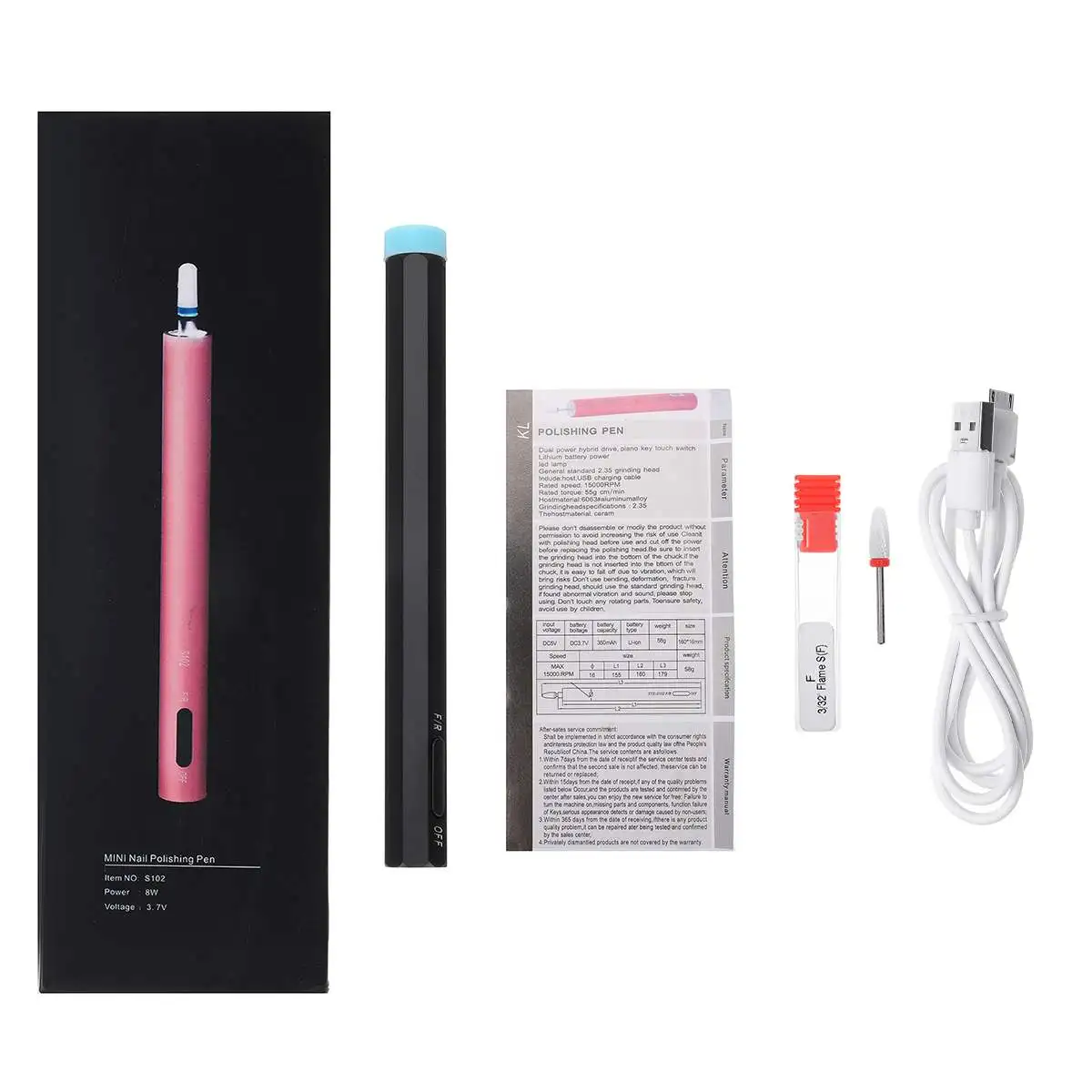 

USB DC5V Mini Portable Electric Nail Polisher Pen Electric Manicure Electric Grinding Machine Drill Grinder Polishing Machine