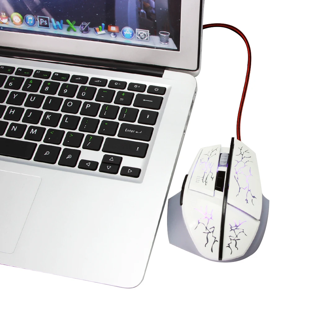 CHYI Проводная игровая мышь 1600 dpi USB оптическая компьютерная мышь Эргономика 6 кнопок игровая мышь с светодиодный подсветкой для Overwatch ноутбука