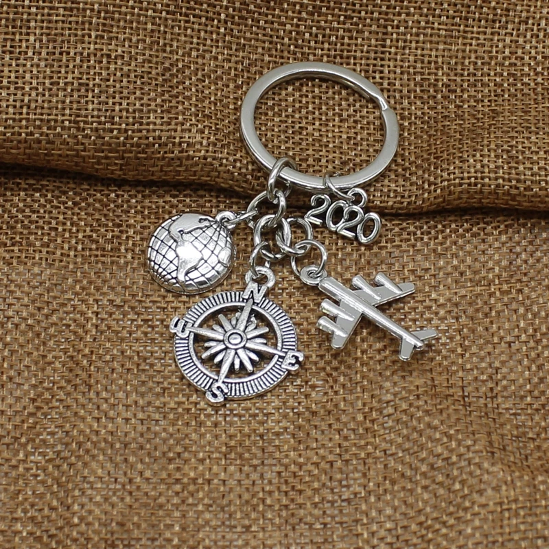 

Glamour fashion no matter where the pendant travel keychain friendship best friend flight master jewelry keychain