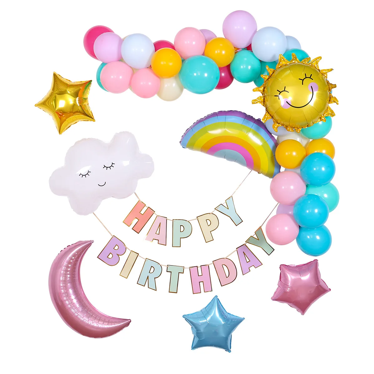 

Birthday Balloon Donut Aluminum Foil Balloon Fruit Ice Cream Helium Balloon Birthday Party Decoration Children Toy Sweet Balloon