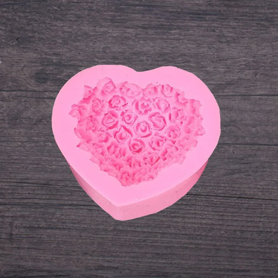 Силиконовая форма для торта в форме сердца помадка розы подарок на день Святого