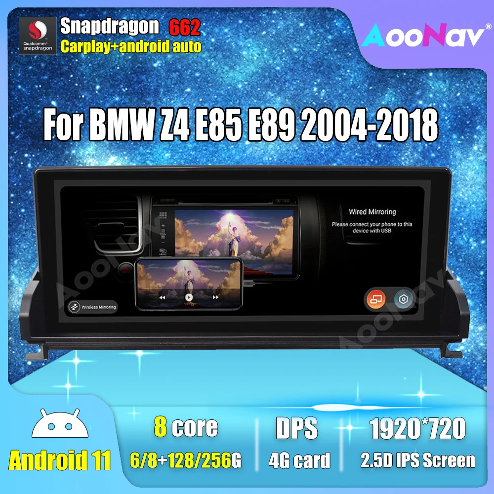 Radio di navigazione GPS per auto Touch Screen Android 11.0 per BMW Z4 E89 2009 2010 2011-2018 lettore multimediale per auto Autoradio Carplay