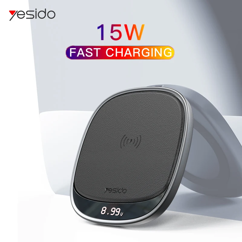 

Беспроводное зарядное устройство Yesido для iPhone 11, Xs Max, X, XR, 8 Plus, 15 Вт, планшет для быстрой зарядки Ulefone Doogee, Samsung Note 8, S10
