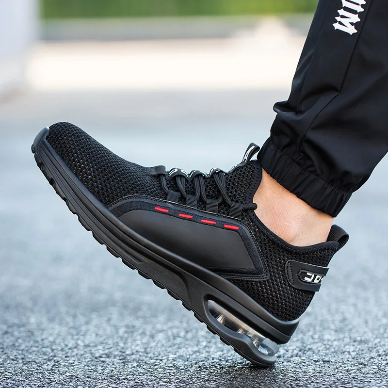 

Lightweight Breathable Sneakers Men and Women Steel Toe Cap Work Safety Shoes Puncture-Proof Boots Indestructible Ryder Shoes