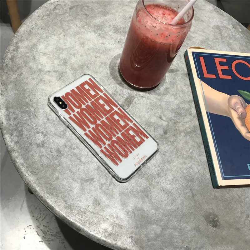 Модный простой женский чехол для телефона с буквенным принтом iPhone 12 11 Pro Max XR XS X 6s 7