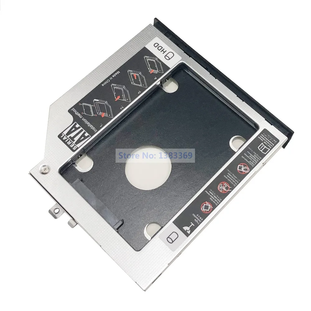 Переходник SATA для 2-го жесткого диска SSD HDD HP ZBook 15 17 G1 G2 с лицевой панелью и