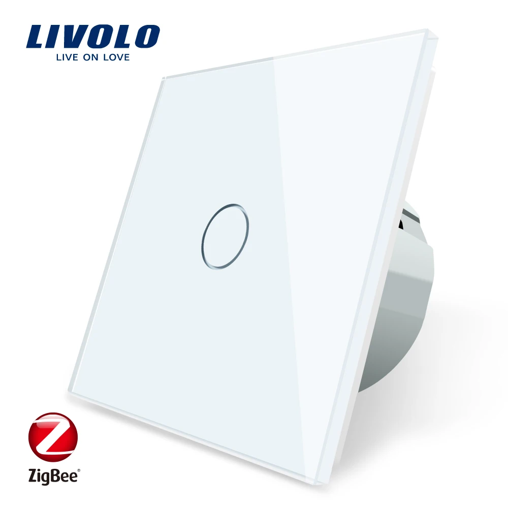 Настенный сенсорный выключатель Livolo Zigbee европейский стандарт Wi Fi работает с Google
