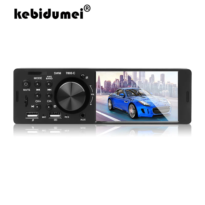 Мультимедийное радио с Bluetooth 4 0 FM Aux 1 дюйма HD сенсорный экран для автомагнитолы