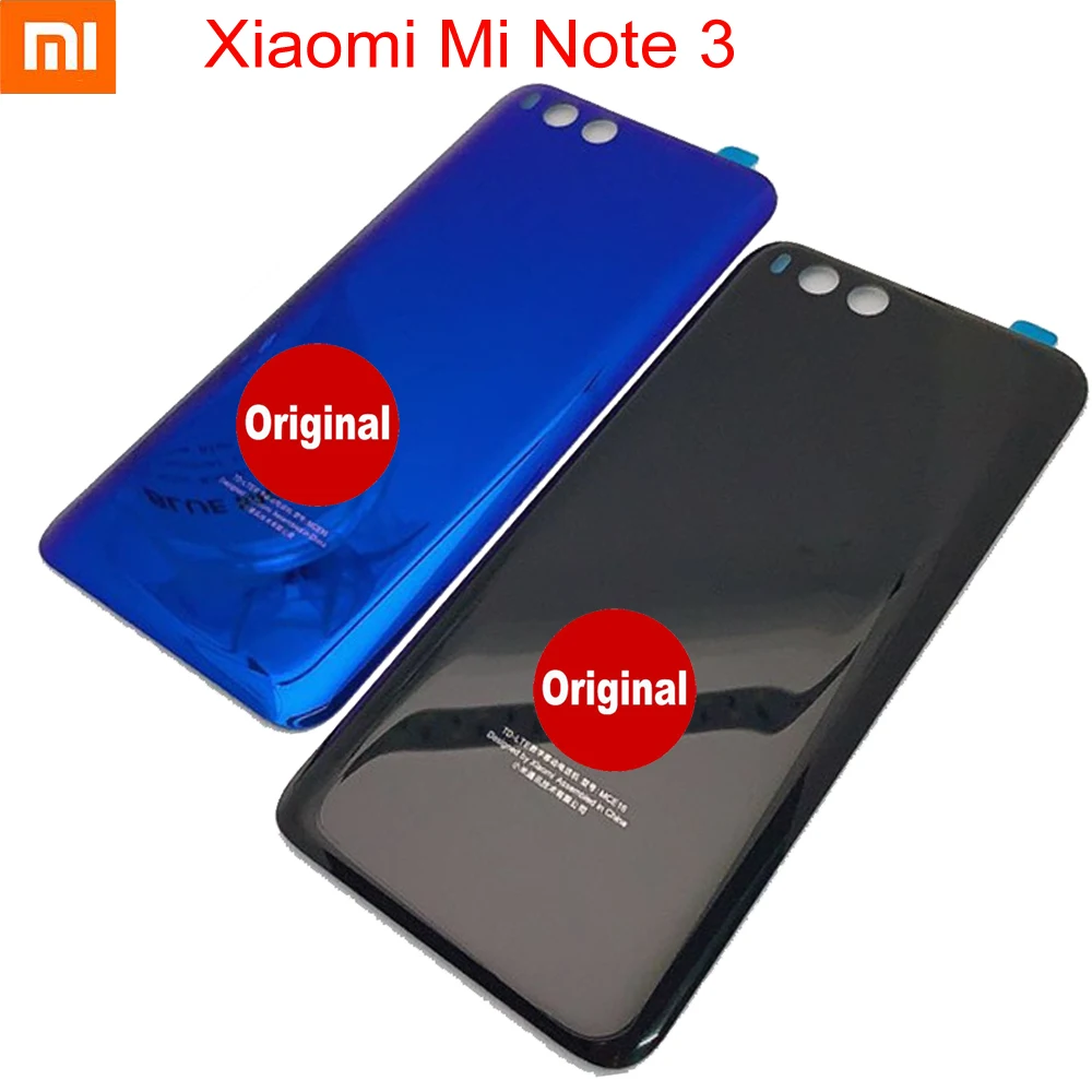 Оригинальная крышка батарейного отсека для Xiaomi MI Note 3 note3 задняя с наклейкой 3M |