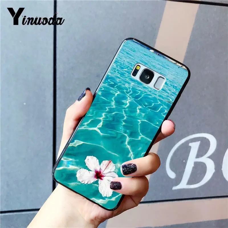 A6 Yinuoda синий морской Чехол черный мягкий чехол для телефона samsung Galaxy S9 plus S7 edge S6 edge plus S10 S8 plus чехол - Цвет: A6
