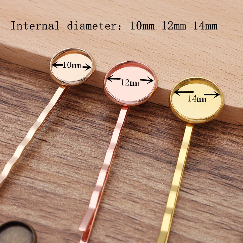 Шпилька для волос с кабошоном 100 шт. шпилька зажимы основа заготовки сделай сам