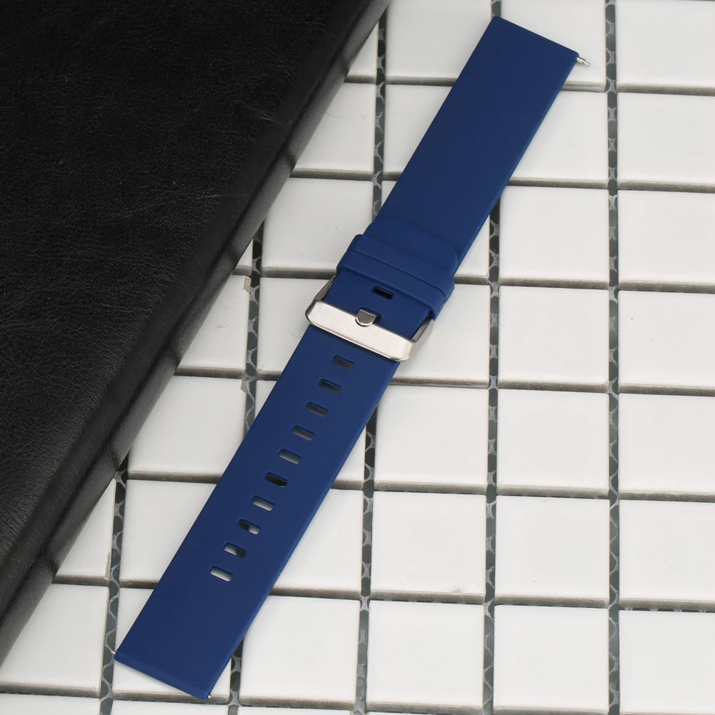 Красочные мягкие силиконовые Ремешки для наручных часов мужчин и женщин 20 мм 22