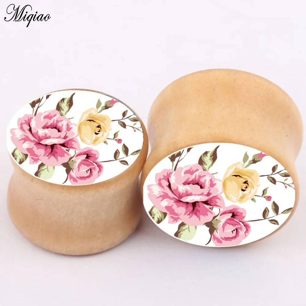 

Miqiao 2pcs Hot Sale Beautiful Wood Ears 6mm-16mm Exquisite Piercing Jewelry