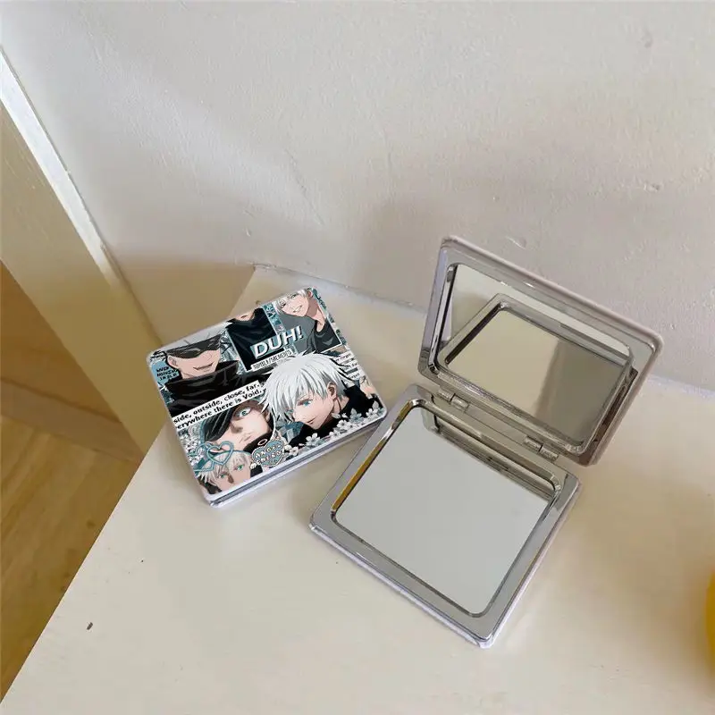 Anime Jujutsu Kaisen Gojo Satoru Folding Small Mirror To Carry Double-sided Portable Handheld Makeup |