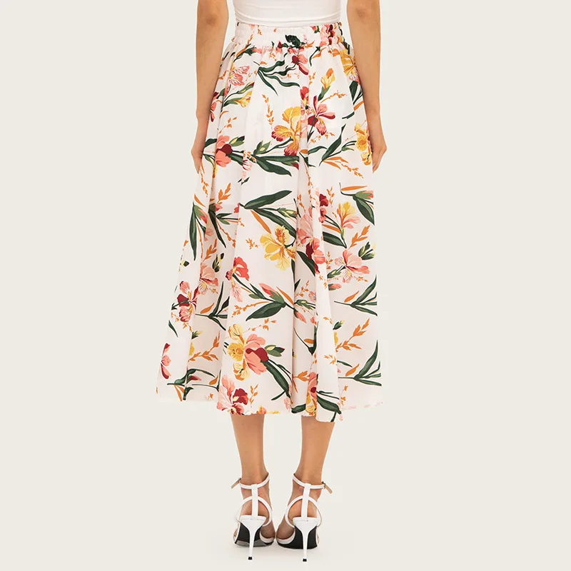 Юбки Женские s миди плиссированная юбка из тюля с богемным принтом женские 2019