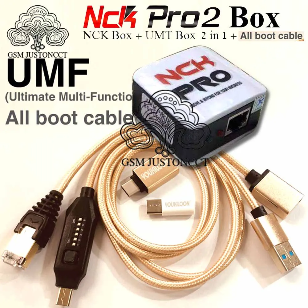 Оригинальный Новый nck pro 2 box / (поддержка NCK + UMT BOX в 1) Для Huawei umf все кабели для