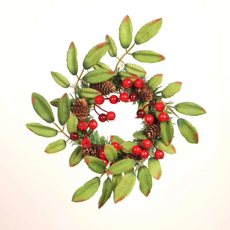 Большой венок из сосновых конусов Рождественский двери и окна Рождественское