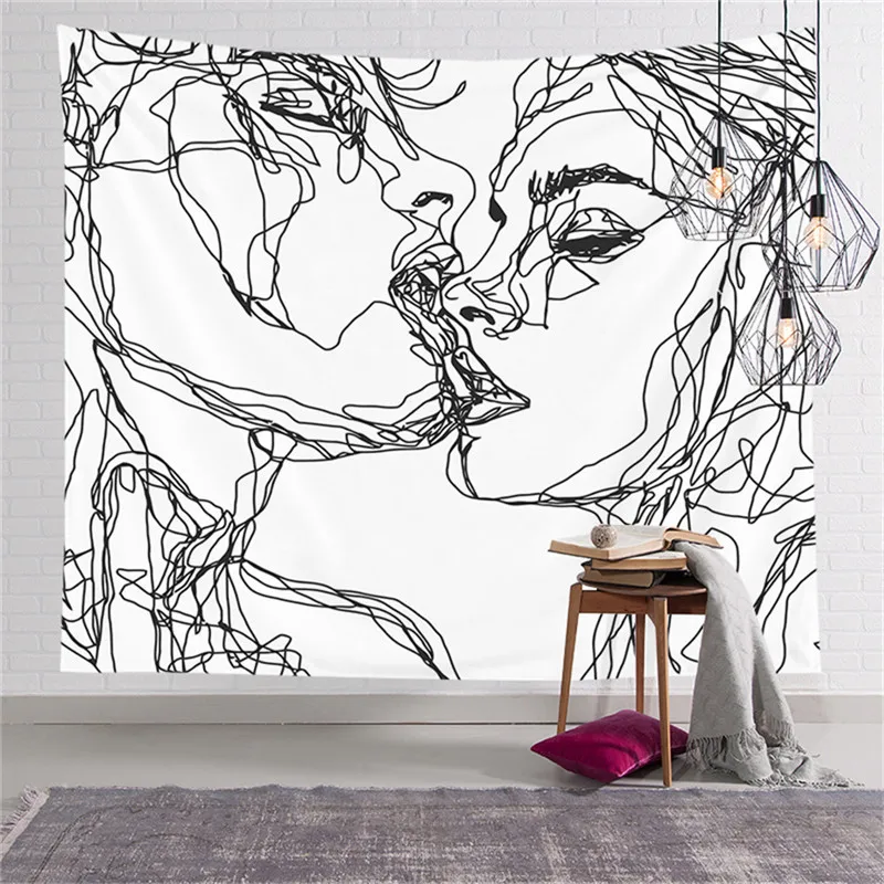 Fuwatacchi летние зеленые растительный гобелен настенный большой кактус одеяла из