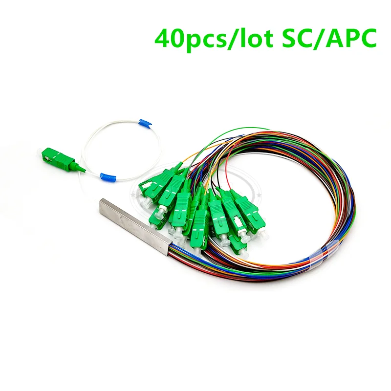 40pcs Мини-сплиттер 1x16 SM SC APC PLC волоконно-оптический сплиттер - Цвет: 40pcs