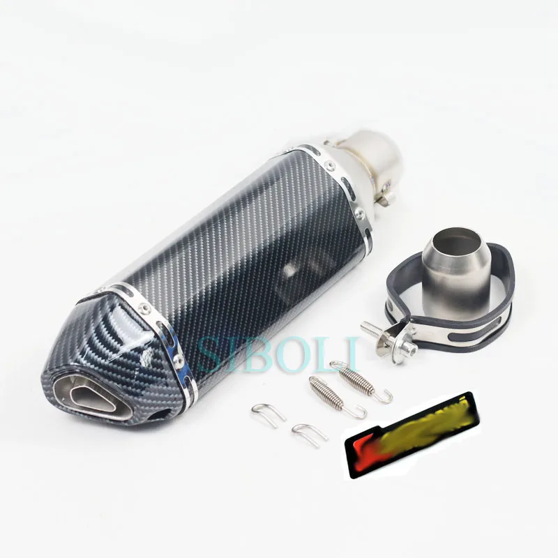 Sticker 36-51 мм Универсальный мотоцикл Akrapovic выхлопная Модифицированная глушитель труба скутер питбайк грязь Мотокросс для Yamaha R1 ER6N CBR250R - Цвет: Sticker