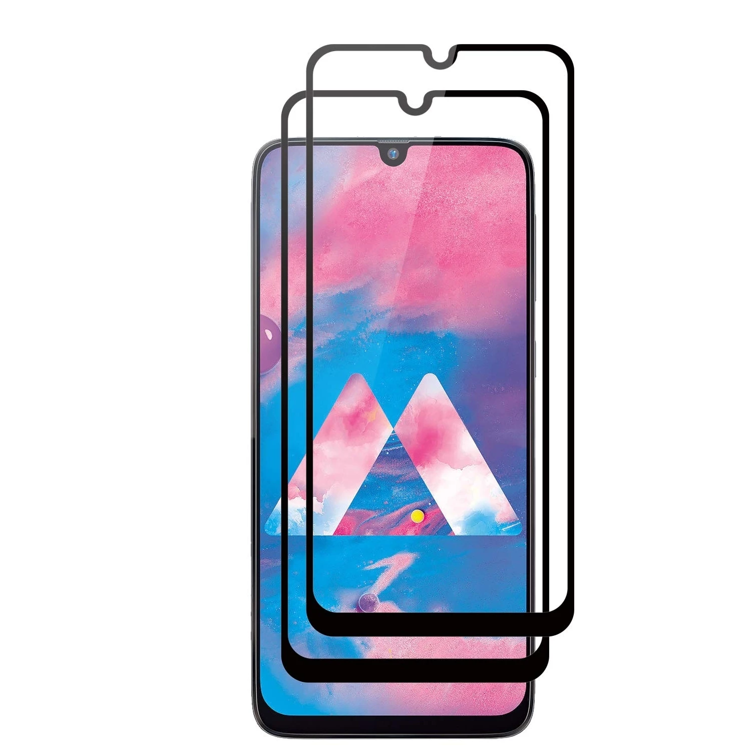 

Защитная пленка для Samsung Galaxy M30, M305, 9H (черный), закаленное стекло