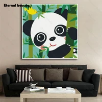 diamond painting panda cartoon eat bamboo full diamond embroidery diamond mosaic art painting cross stitch kits home decor