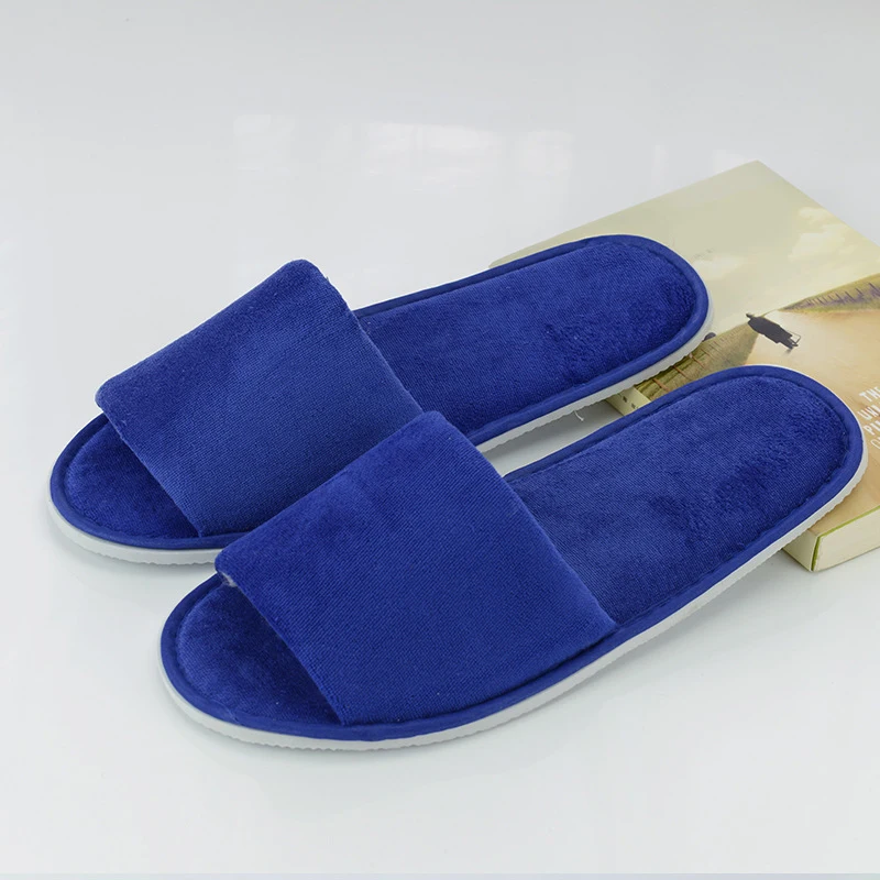 

Thick Slippers Comfortable Non-slip Slippers Hotel Non-disposable Slippers Home Indoor Shoes Velvet Soft Open Toes Slippers
